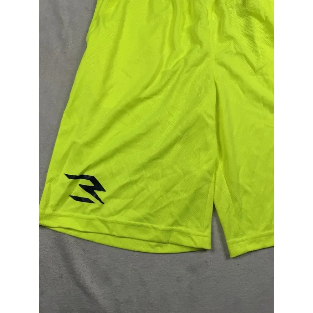 Nike 3BRAND Russell Wilson Boys L Dri-FIT Mesh Shorts Volt Neon Large NWT